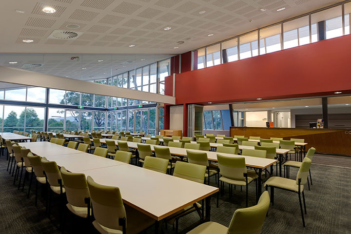 Conference tables at the Hunter Valley Hotel Academy.