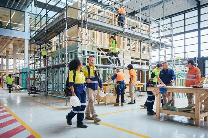 Students working through the IAT Construction workshop.