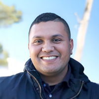 Gamilaroi man and TAFE NSW graduate Folau Paul Talbot smiling front on