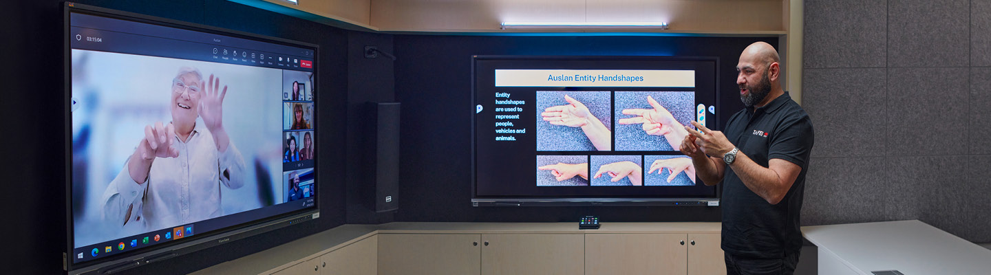 Skill-building session with Australian Sign Language (Auslan) handshapes practice