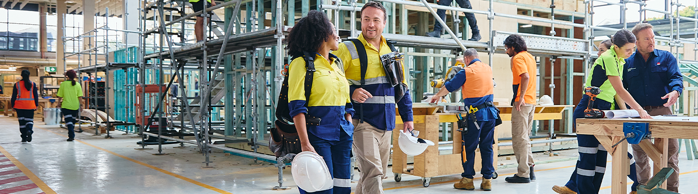 Students working through the IAT Construction workshop