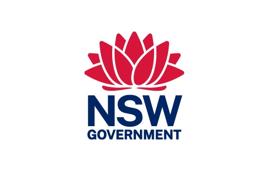 NSW Government logo with Waratah symbol over the word mark.