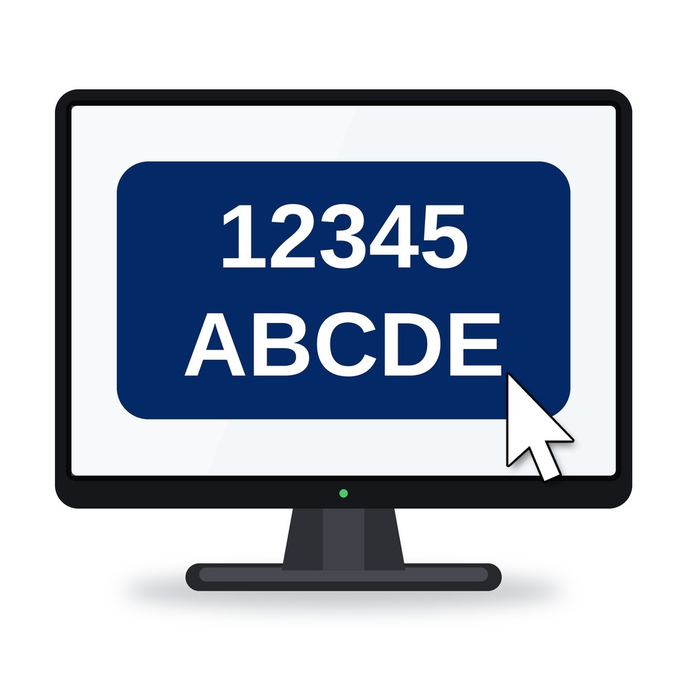 An example of a USI number on a computer screen with a mouse cursor.