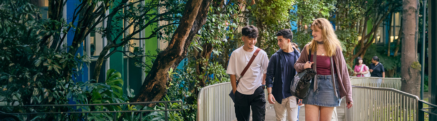 Students walking in front of Bradfield College